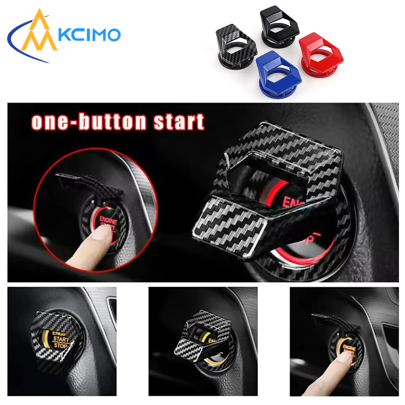 

Premium Car Engine Start Stop Switch Button Cover Decorative Auto Accessories Push Button Sticky Cover Car Interior Car-Styling