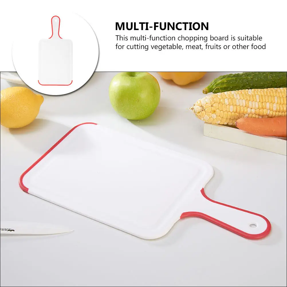 Heavy-Duty Plastic Cutting Board with Non-Slip Base Multi-Purpose Chopping Board for Kitchen Meat Vegetables Fruits Fish Camping