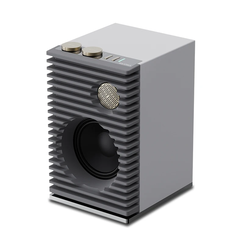 Home Retro Bookshelf Speaker 5 Inch 80w HiFi Wooden Home Theater Audio Player BT Channel Woofer Speaker
