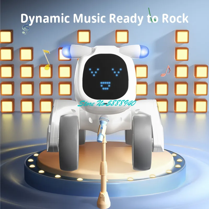 Smart AI Technology Remote Control Robot Dog 2.4G Walk & Dance Touch Sensing Invoice Interactive Pet Program RC Animal Robot Dog