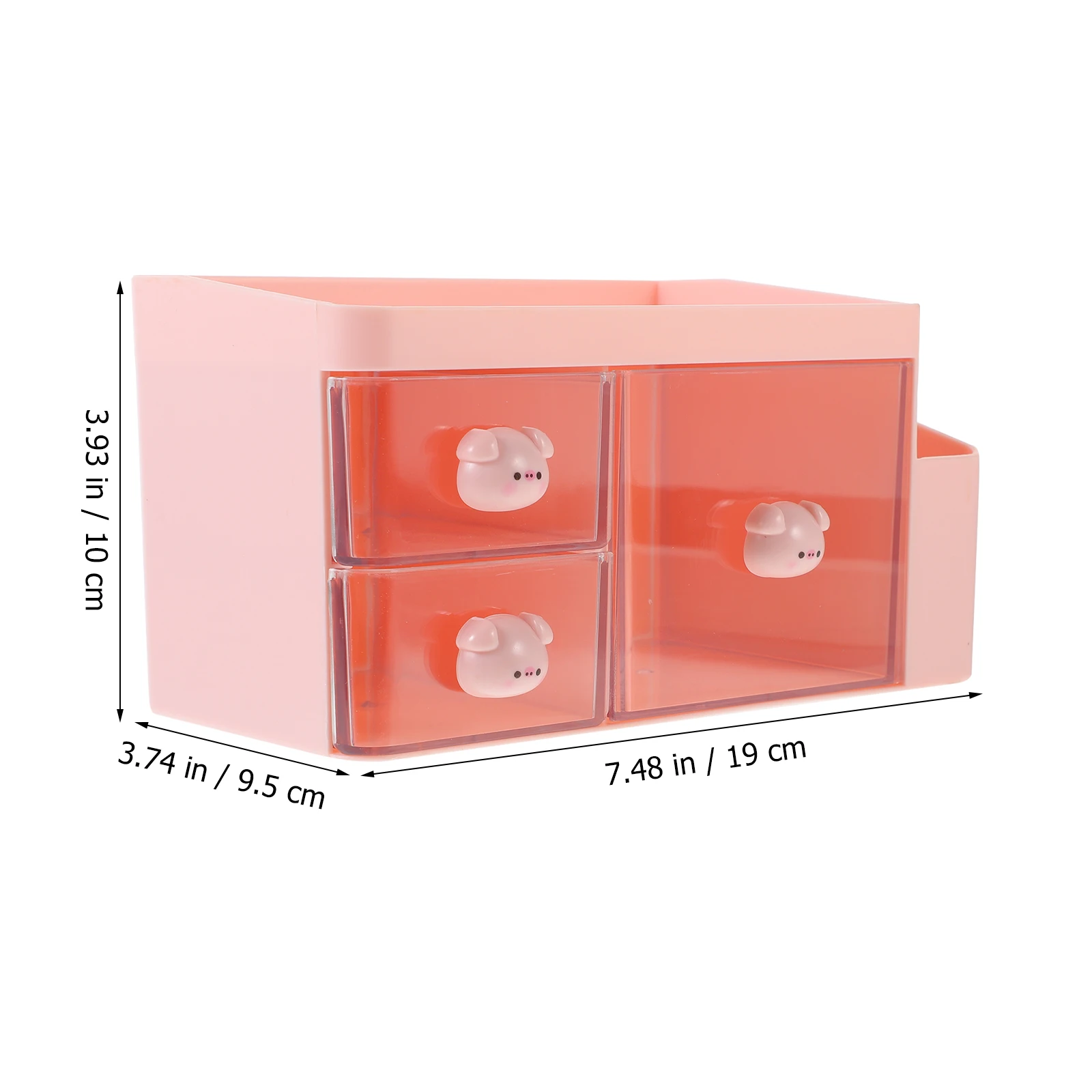 Functional Stationery Storage Box Desk Organizer Study Drawer Clear Organization Student