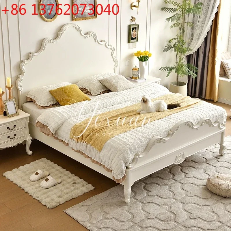 

Американская деревенская кровать в неоклассическом стиле из массива дерева, роскошная европейская кровать в стиле французской принцессы.