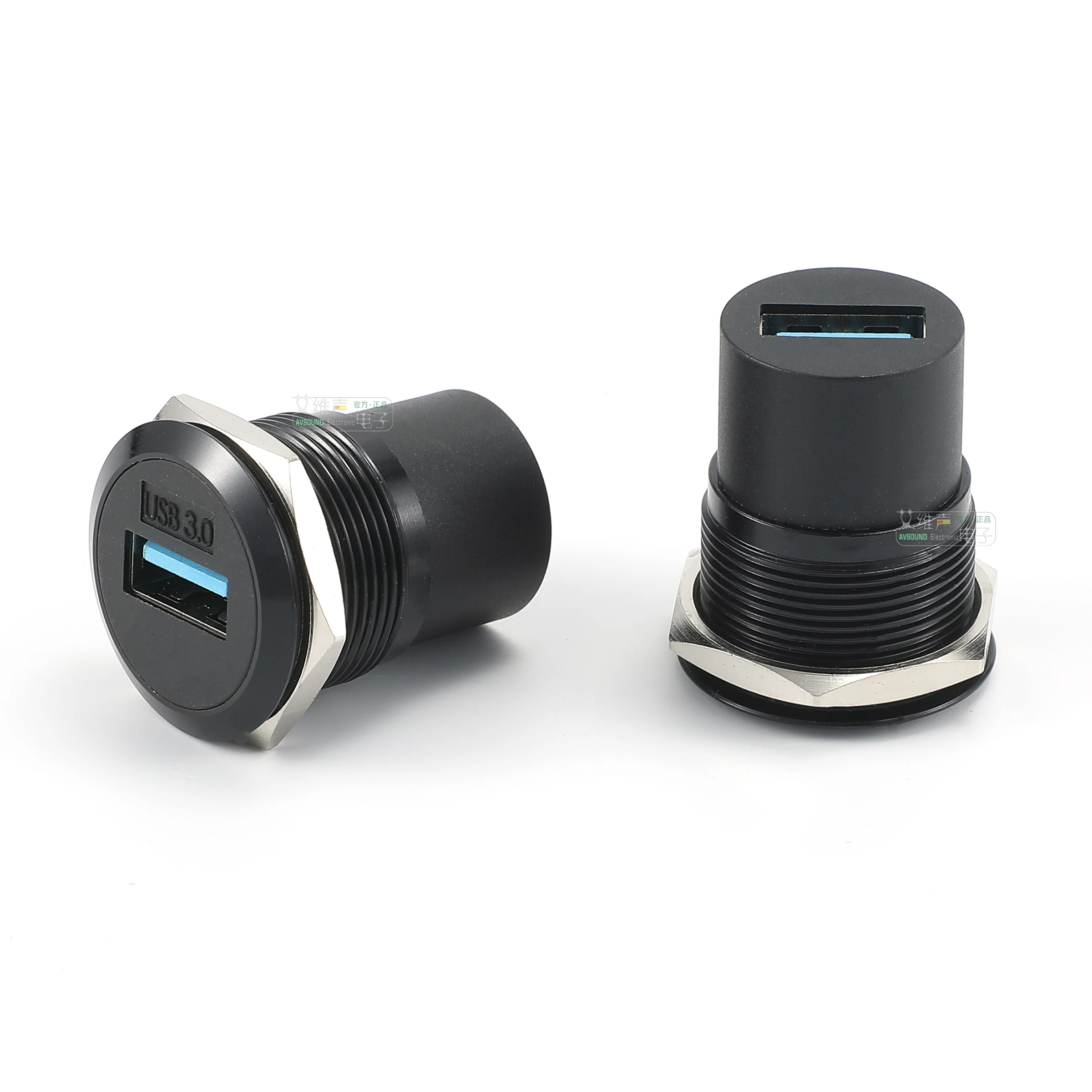 Разъем AVSSZ, одинарный/двойной USB 3.0 2.0, тип C, адаптер компьютерного сигнала передачи данных CAT6A CAT6, сетевой кабель, металлический модуль, размер крепления 22 мм