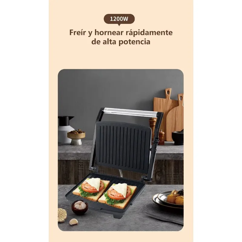 Macchina per sandwich e waffle elettrica compatta