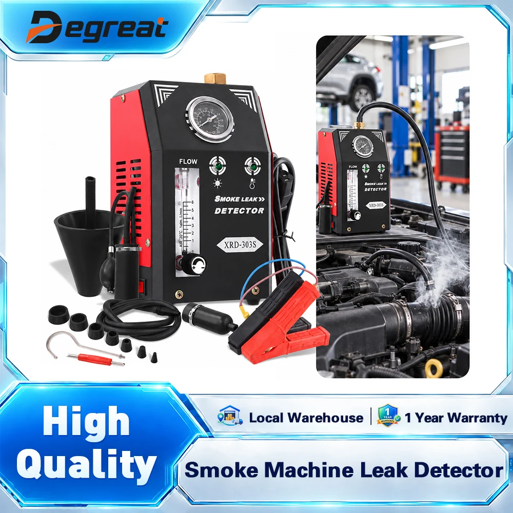 Degreat EVAP Smoke Machine Automotive Leak Detector Built in Air Pump with Pressure Gauge and Flow Meter Dual Mode Smoke Tester