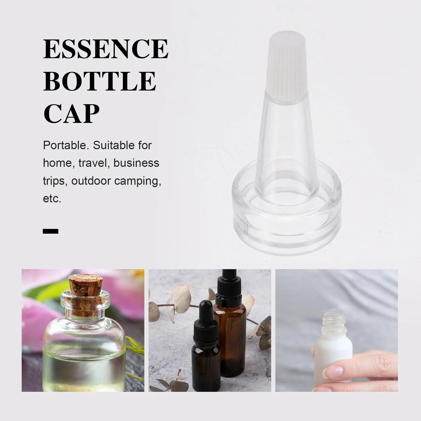 

Transparent Essence Bottle Eye Container Cap Bottles Plastic Sample Vials for Lab Man