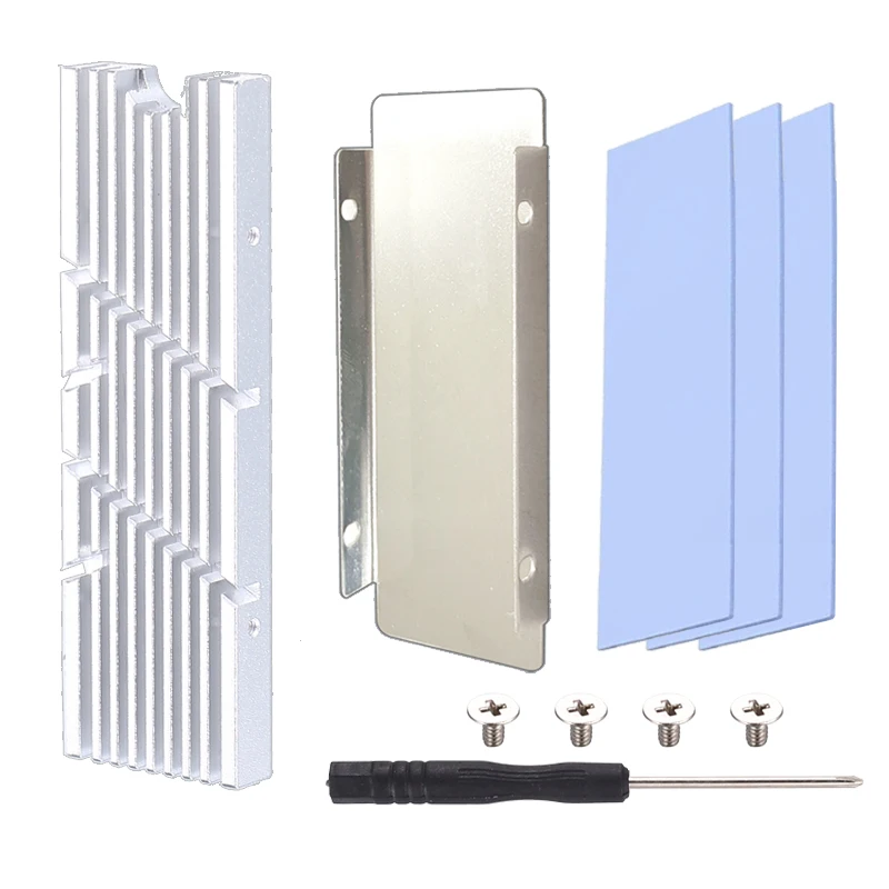 GPUHOLD M.2 SSD Radiator Radiator NVME NGFF 2280 Dysk twardy Aluminiowy radiator Radiator Termiczna podkładka chłodząca do komputera stacjonarnego PS5