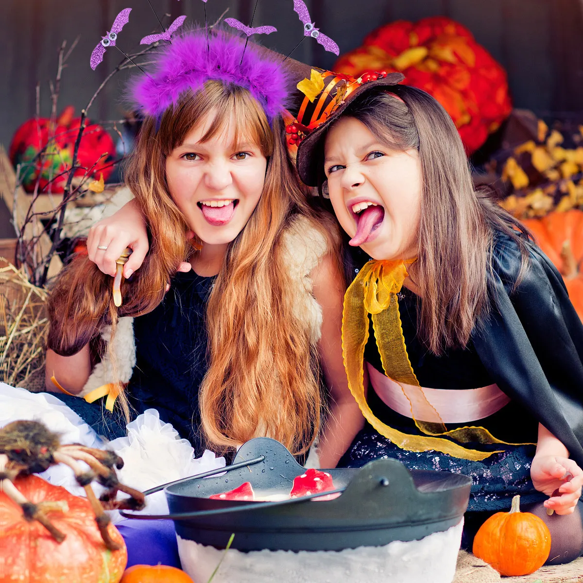 

Набор из 2-х фиолетовых повязок на голову в виде летучих мышей для Хэллоуина, заколки для волос, аксессуары для плетения кос, инструменты для укладки волос