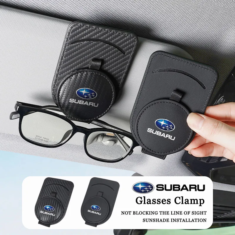 Car Sun Visor Glasses Clip Card Ticket Holder For Subaru STI XV Forester Outback Smart Crosstrek Legacy Levorg Mpreza WRX Ascent