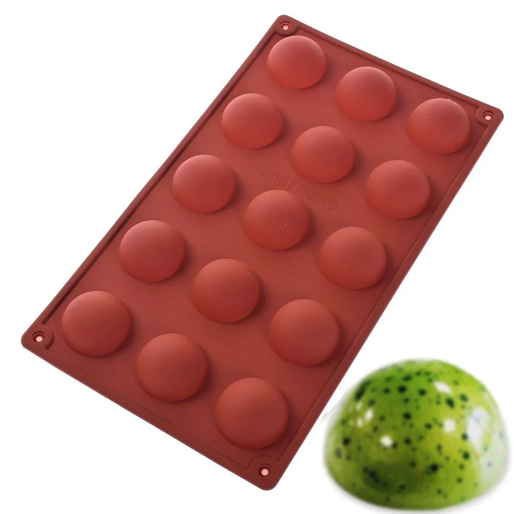 Non-Stick 15/24 Cavity Mini Half Sphere Silicone Mold Ice Tray Baking Pan Moulds  Truffle Dessert Cake Decorating Tools