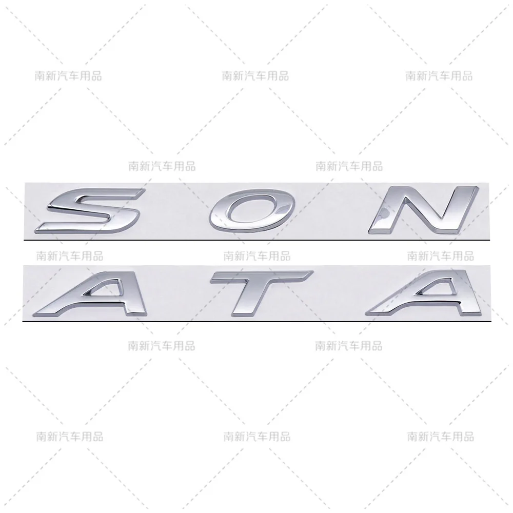 3D Metal SONATA Letter Car Emblem Badge Sticker Fit Hyundai Sonata Rear Trunk Side Fender Sedan Car Styling Decal