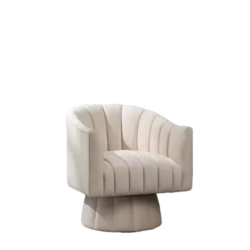 

New cream style modern fabric/leather art living room balcony bedroom casual single chair comfortable chair chair