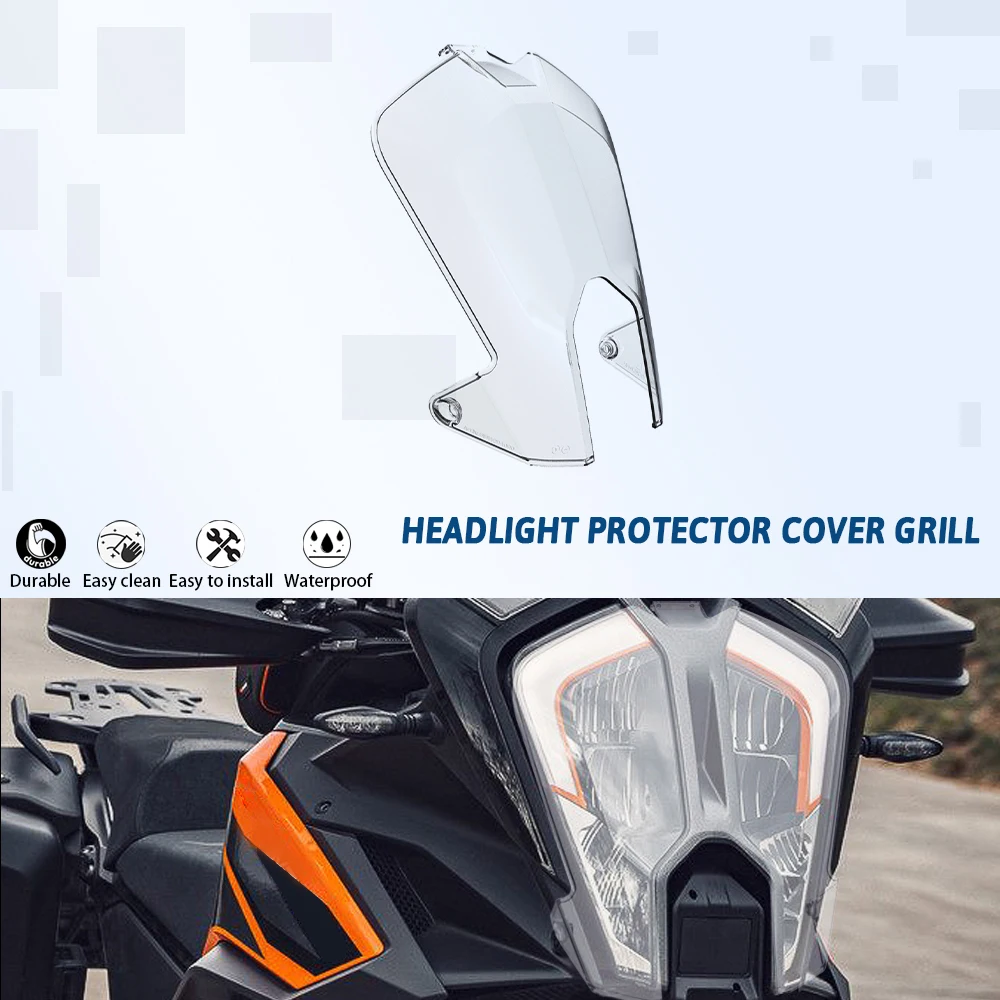 For 1290 Super Adventure ADV S R Head Light Lamp Protector Guard Cover grill Protect Motor 2021 2022 2023 Headlight Headlamp