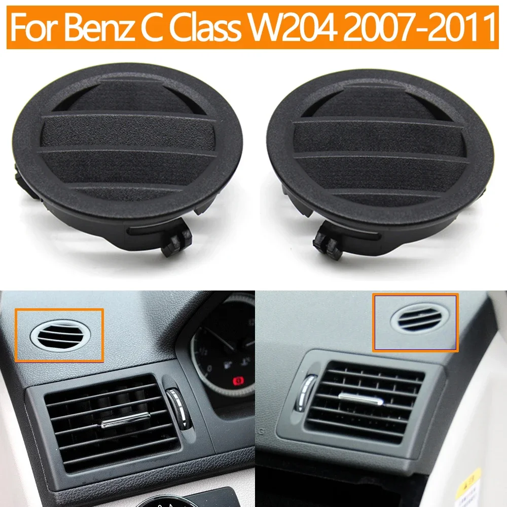 

Car Dashboard Round Air Conditioning AC Vent Outlet Grille Cover For Mercedes Benz C Class W204 C220 C230 C260 C300 2008 2009