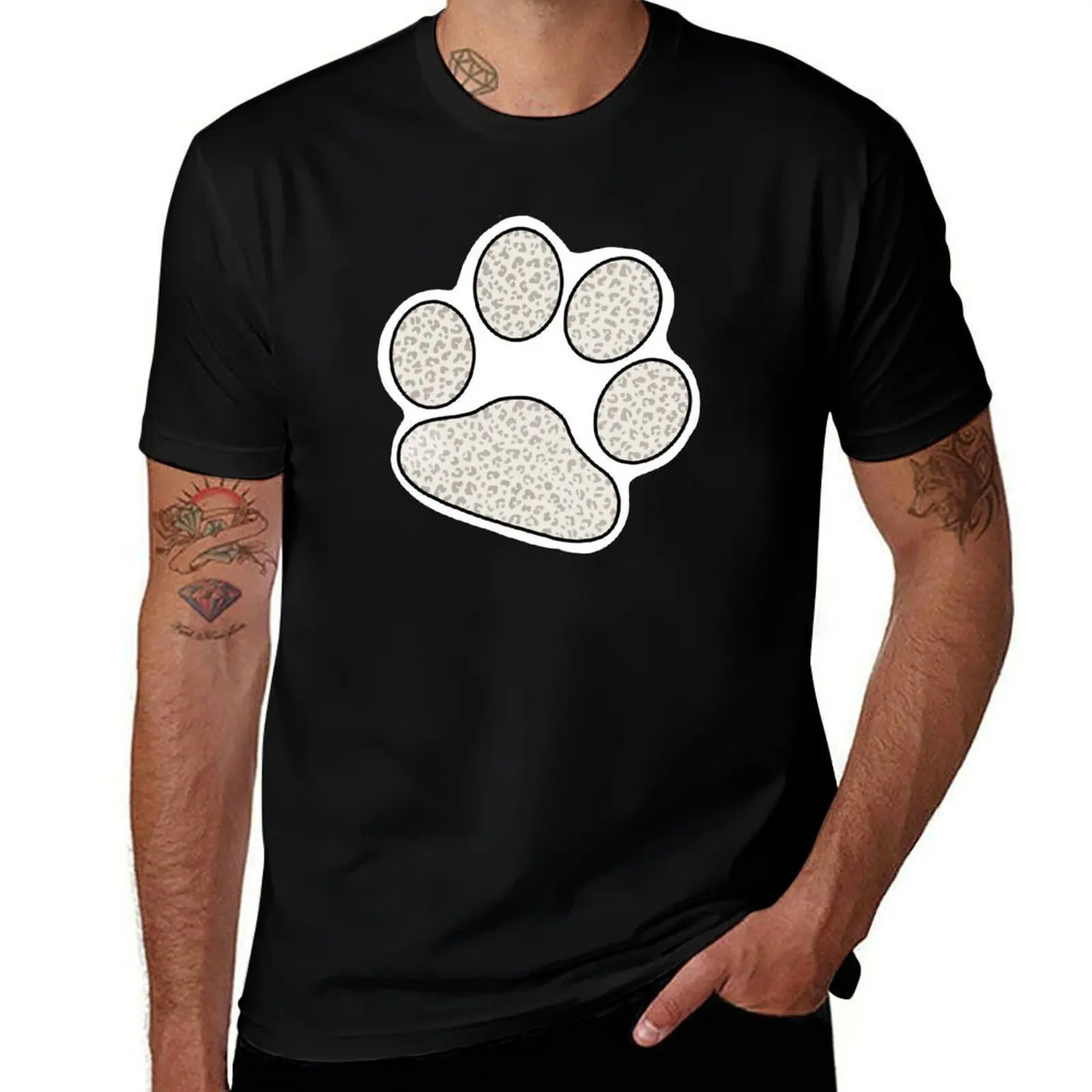 Neutral Cheetah Print Paw T-Shirt essential t shirt T-Shirt