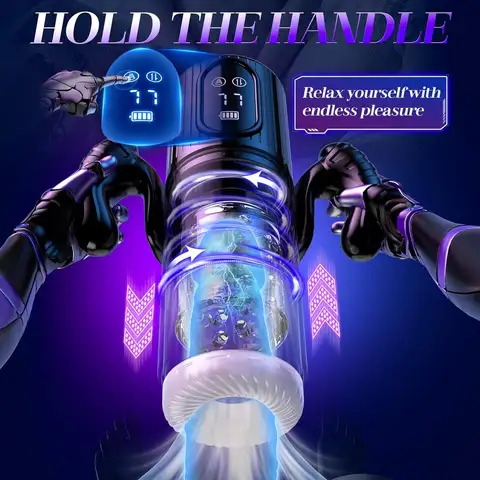 High Speed Automatic Thrusting Rotating Piston Stroker Masturbator Telescopic Vagina Blowjob Masturbation Sex Toys for Men 18