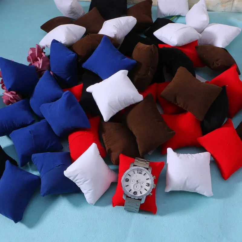 10Pcs/Set Velvet Bracelet Watch Pillow Multicolor Jewelry Bracelet Display Cushion Holder Organizer Pillow 5 Colors