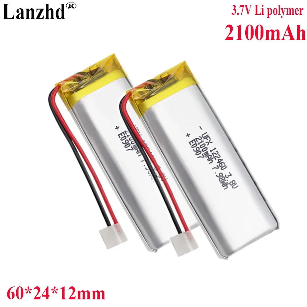 3.8V Li Lithium Polymer Battery 2100mah For Shaver walkie-talkie Light flashlight Small air pump LED luminaire 122460