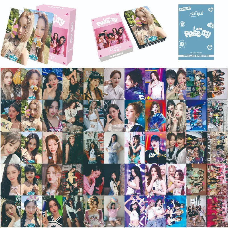 55pcs/set KPOP (G) I-DLE Lomo Card NEW 2023 High Quality Photocard SONG YUQI HD Printed Photo Card Fans Collection Gift