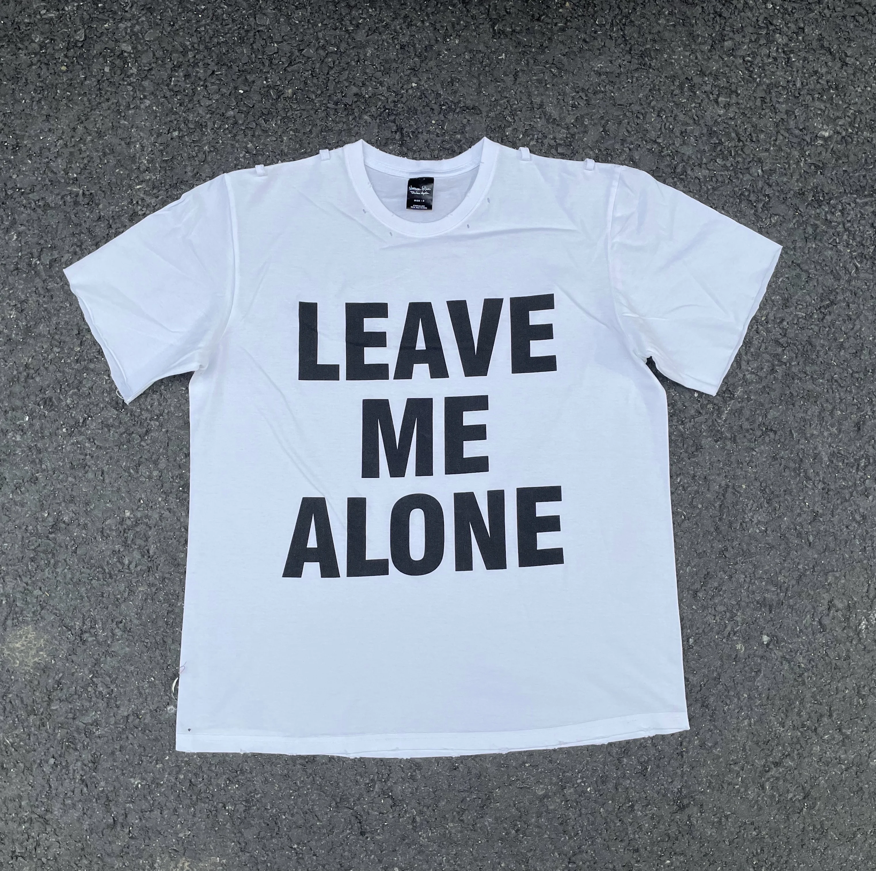 

New 2023 Men Number Nine Leave Me Alone T Shirts T-Shirt Hip Hop Skateboard Street Cotton T-Shirts Tee Top US size1 2 3 #405