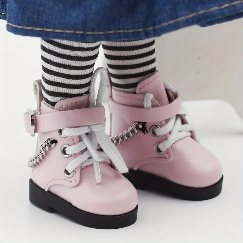 

1 Pair For 5.91inch Cotton Doll Leather Shoes Doll Toy Shoes Boots , Is A Good Gift For Girls(does Not Include The Doll)