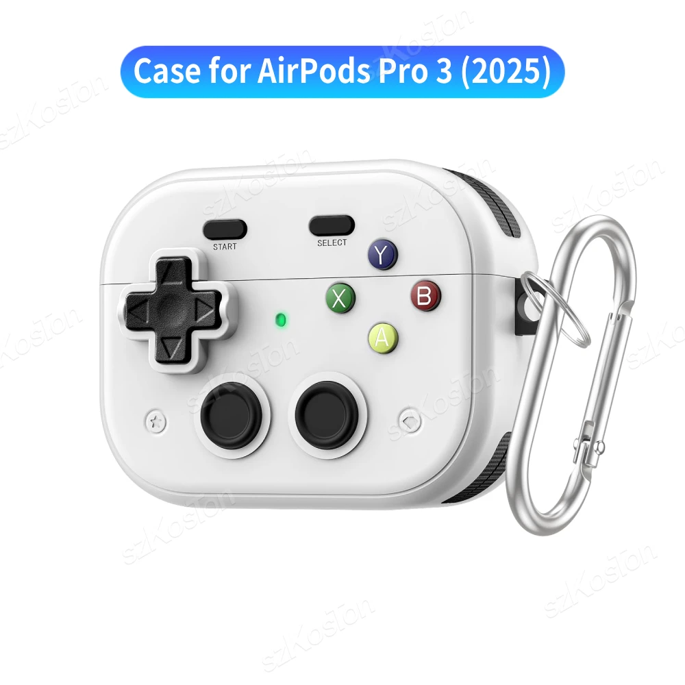 

Чехол 2025 для Airpods Pro 3 с брелоком, мягкий силиконовый защитный классический милый дизайн игровой консоли, чехол для Airpods Pro 3