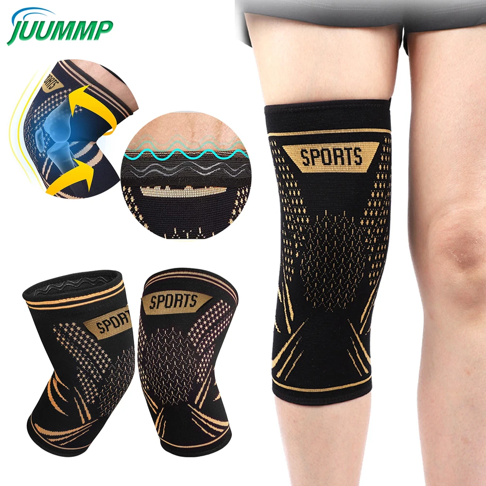 

2 Pcs Copper Knee Brace Compression Sleeves,Support for Knee Pain Relif,Running,Injury Recovery,Arthritis,Meniscus Tears,ACL