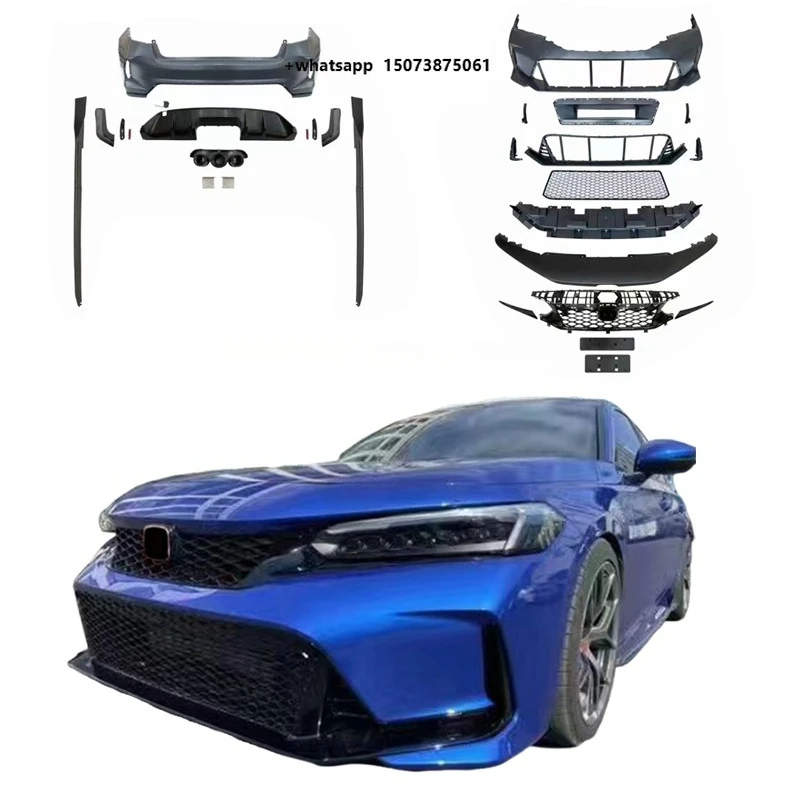

Best Price Body Kit Bumper Accessory for 2021+ Old Revamped New Upgraded TYPE-R Style Car Bumper