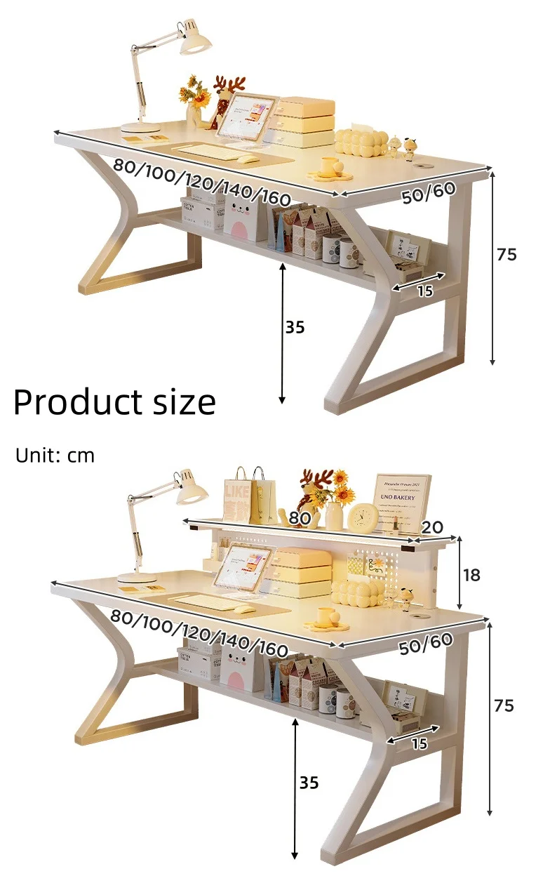!@ Modern Simple E-Sports Computer Desk with Foldable Chair & Cooling Feature Wooden Home Desks