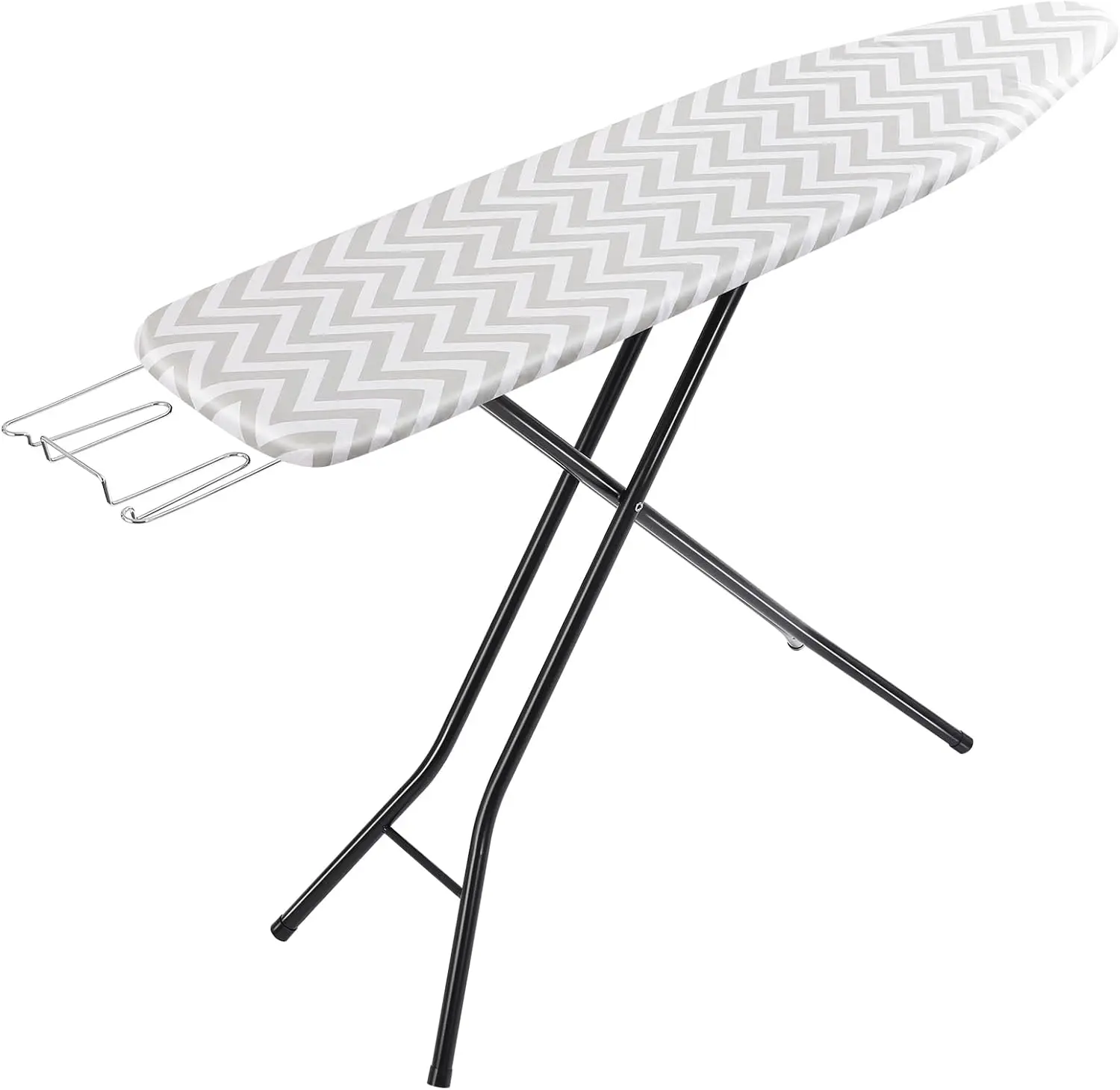 

Full-Size Ironing Board with Fold-Up Design, Removable Chevron Cover, Adjustable Height for Easy Storage