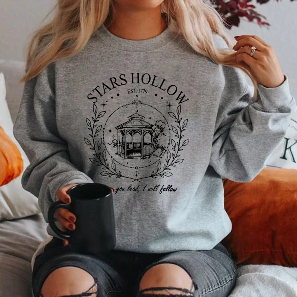 Vintage Stars Hallow Sweatshirt Lukes Diner Sweater Women Long Sleeve Sweatshirts Gilmore Girl Merch Pullover Women Clothes