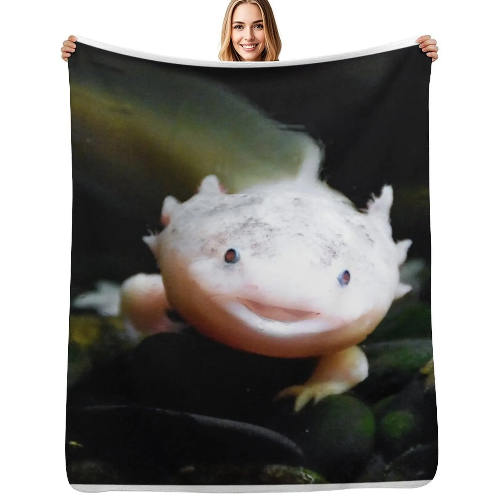 

axolotl Throw Blanket Giant Sofa Vintage for babies Extra Large Throw Blankets