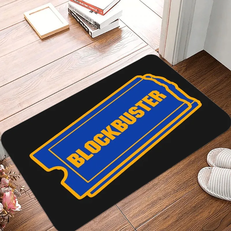 Blockbuster Carpet Lightweight Machine Washable Polyester Membership Card Design Doormat Perfect for Bedroom Kitchen Outdoor