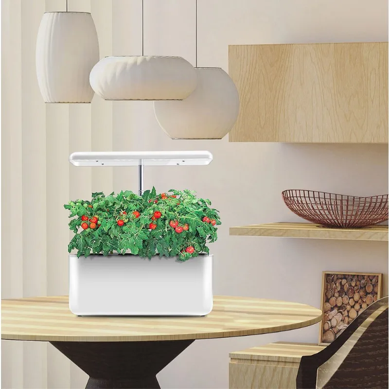 Water Pump Smart Hydroponics Growing System Indoor Garden Kit 7 Pods Automatic Timing with Height Adjustable LED Grow Lights