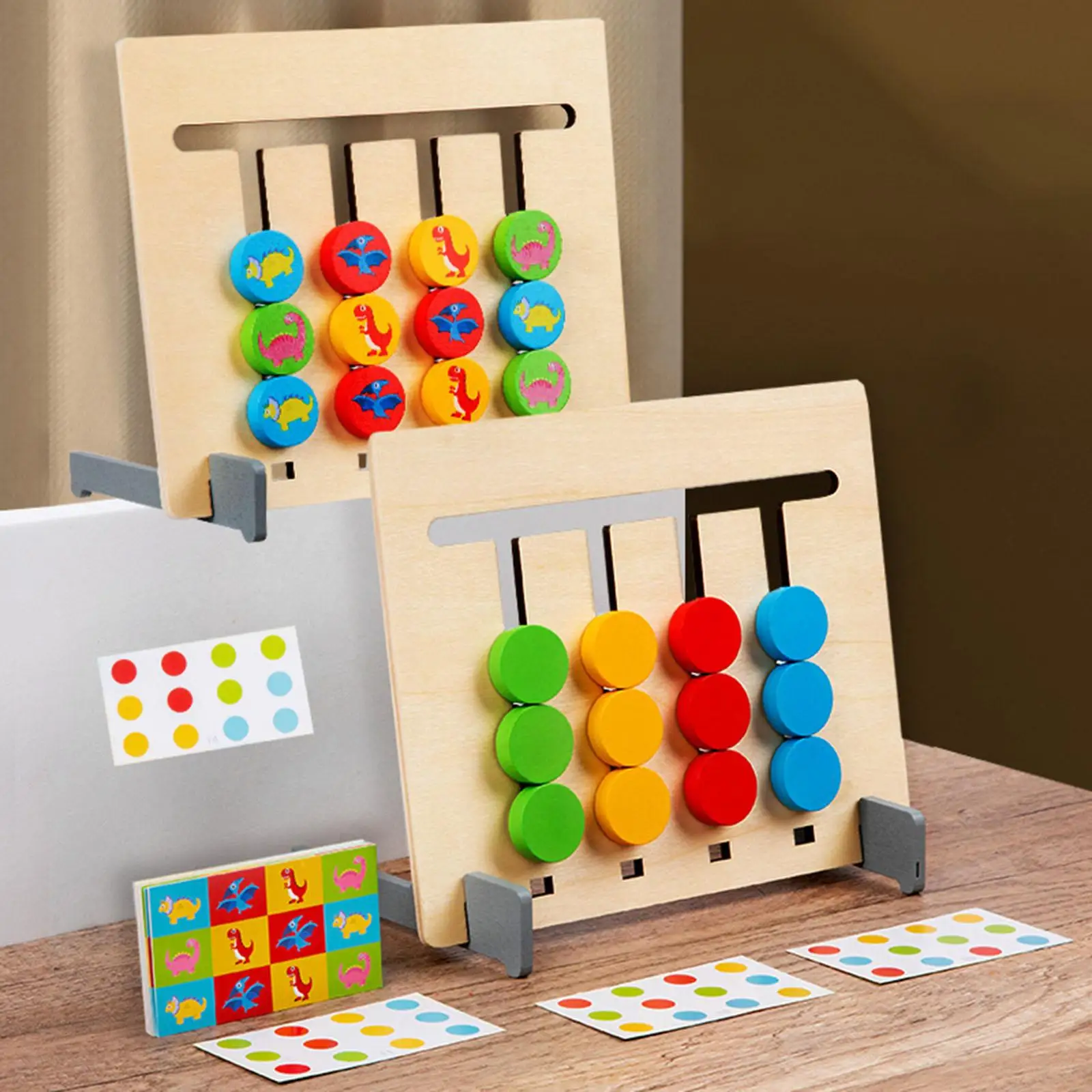 

Slide Puzzle Toy Game Educational Learning Toy Wooden Board Game for Kids