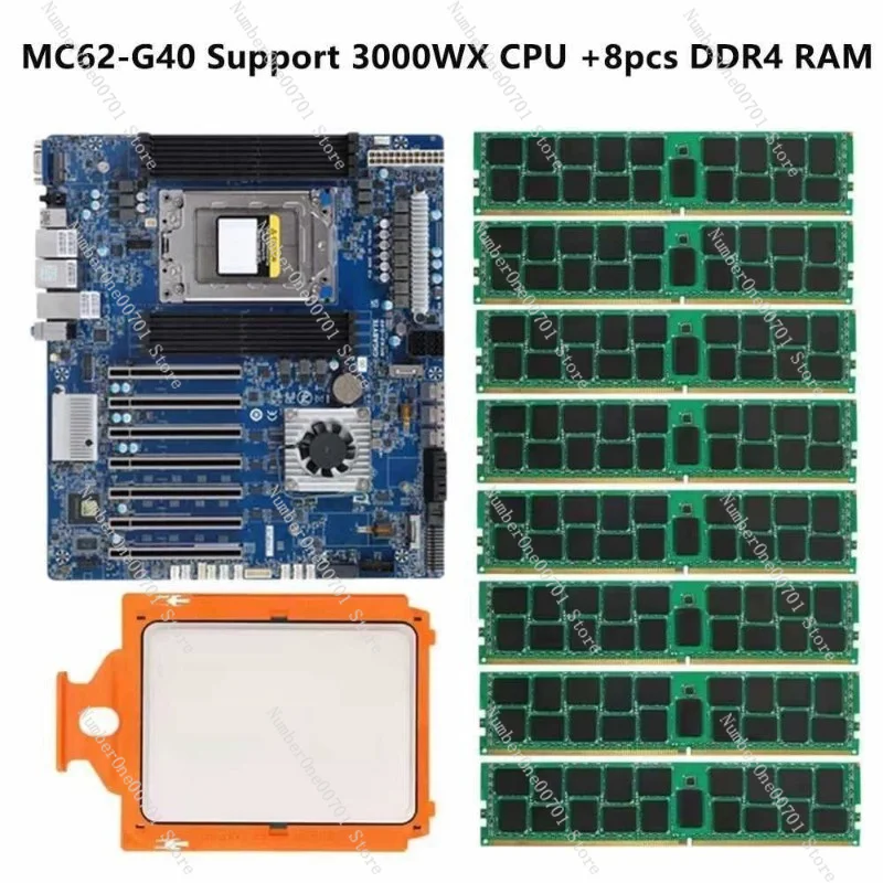 MC62‑G40WorkstationMotherboardsWRX8SocketCompatibleThreadripperPRO3945WX 3955WX 3975WX for Professional Computing Rendering Task