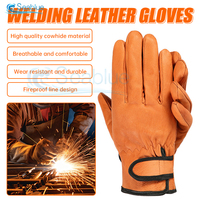 New Men Work Gloves Soft Cowhide Driver Hunting Driving Farm Garden Welding Security Protection Safety Mechanic Glove