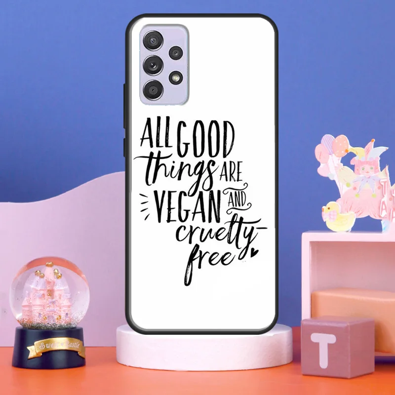 LOVE VEGGIE Vegetarian Quotes FOOD Case For Samsung Galaxy A55 A35 A15 A53 A33 A13 A22 A32 A52 A14 A34 A54 A05 A06 A16 Cover