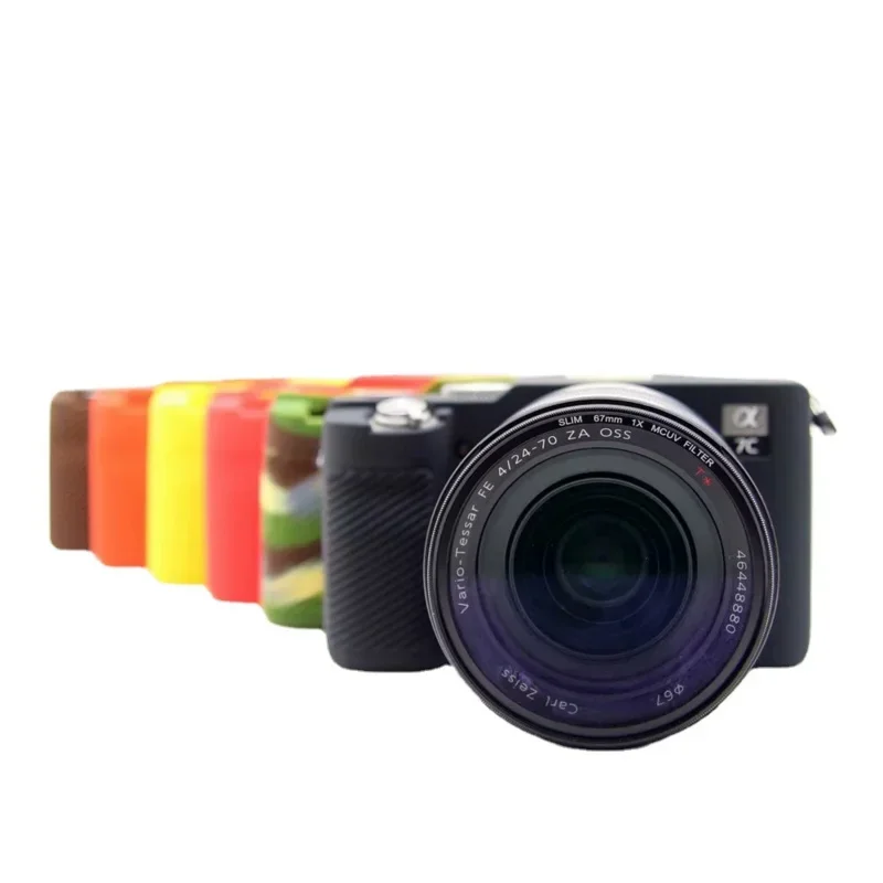 Silicone case For Sony A7C Alpha 7C ILCE-7C camera soft A7C rubber body cover protector frame skin