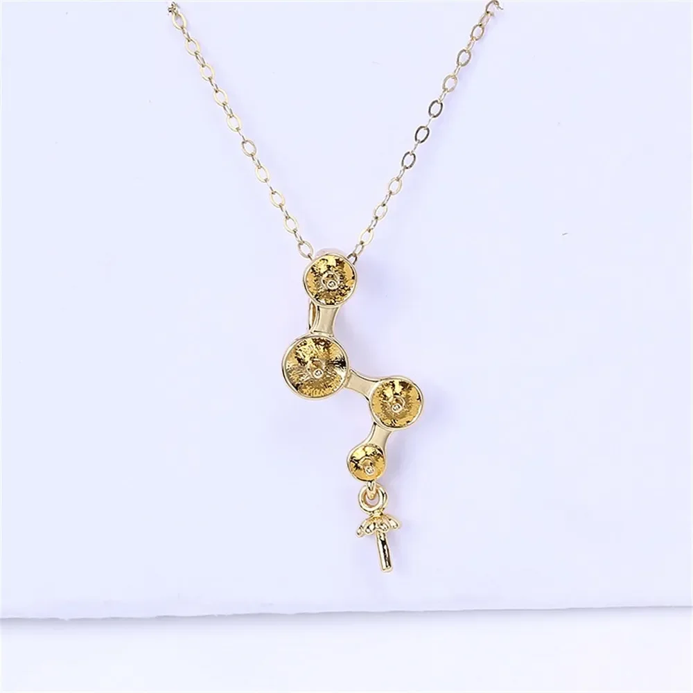 

DIY Gold-Plated Pearl Pendant Setting, Handmade Jewelry Crafting Accessories Jewelry Findings No Pearl No Chain