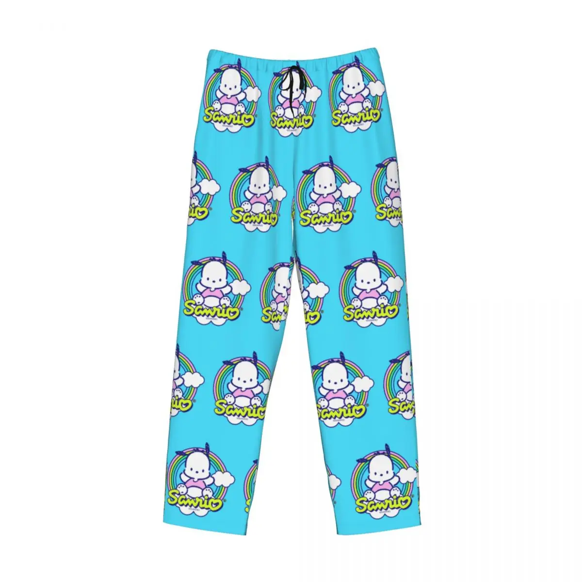 Pantalones de pijama Pochacco clásicos Kawaii personalizados para hombre, ropa de dormir de dibujos animados de animación, pantalones para dormir elásticos con bolsillos