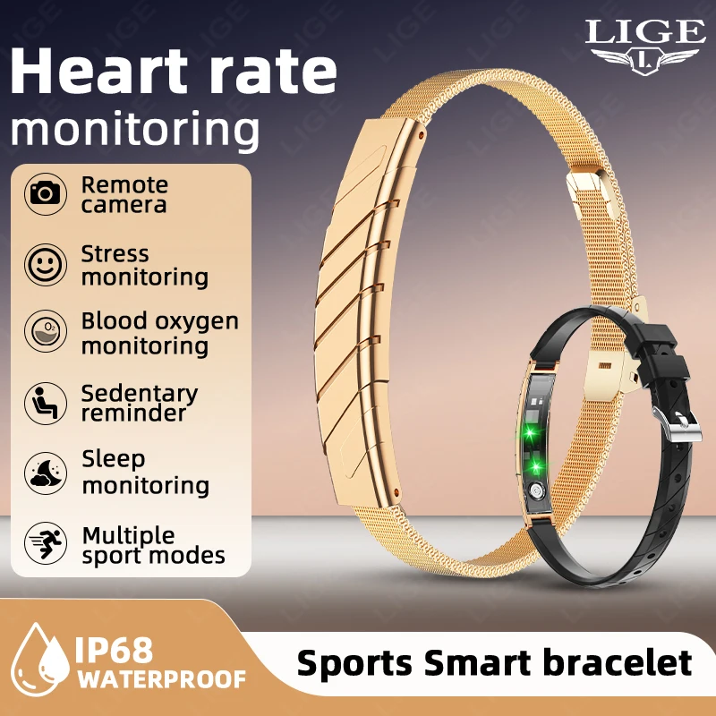 

2026 New LIGE Smart Watch Health Heart Rate Lightweight Band IP68 Watetproof Smart Bracelet Sleep Monitor Smart watch for women
