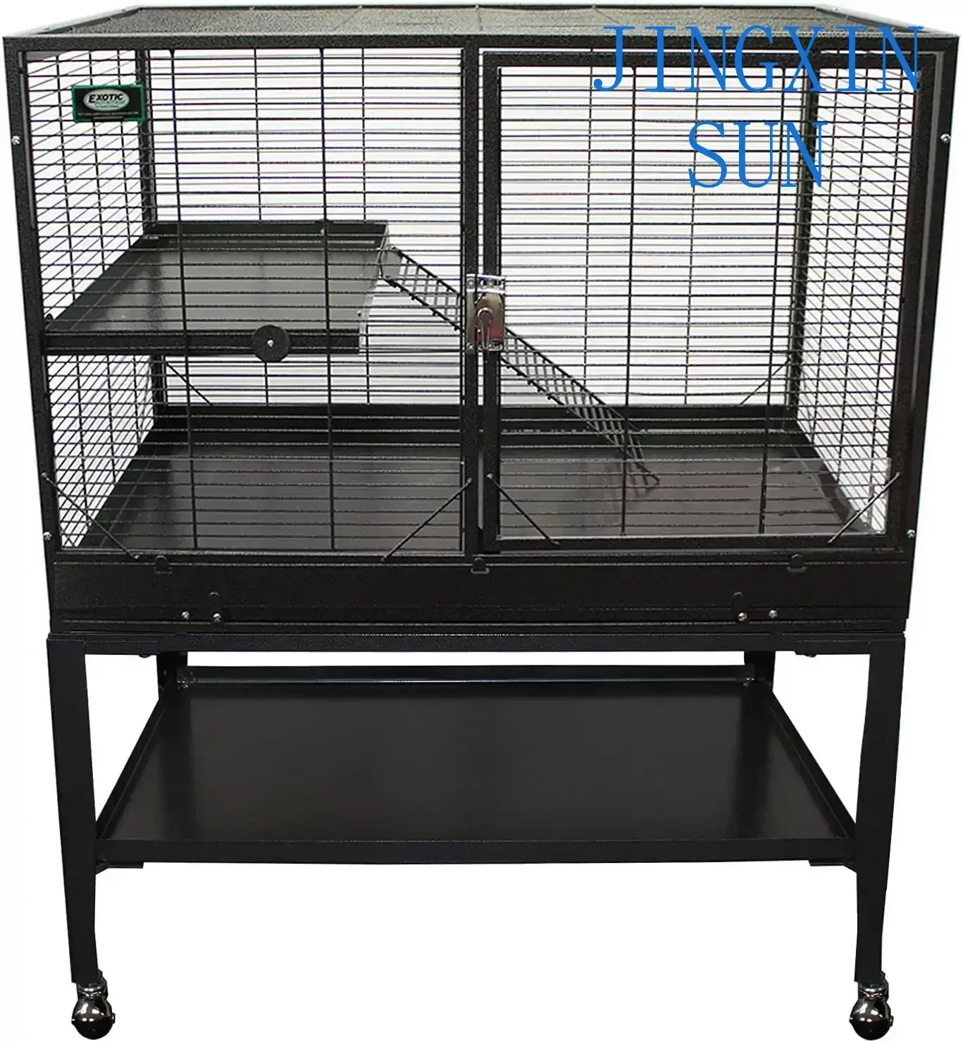 Nordic 2-Level Durable All-Metal Mansion Cage for Chinchillas, Ferrets, Rats