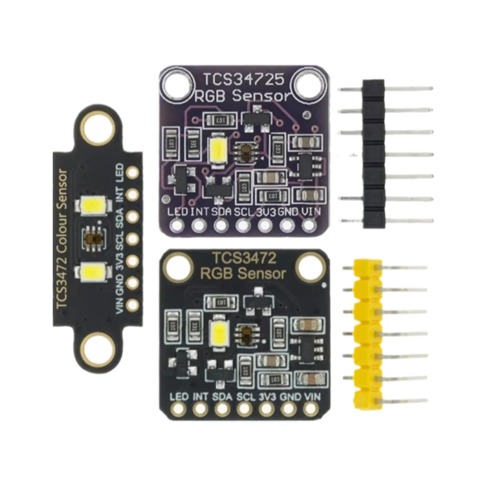 TCS34725 Color Sensor Module RGB Light Detection IIC Interface for Arduino STM32 Color Recognition DIY Project