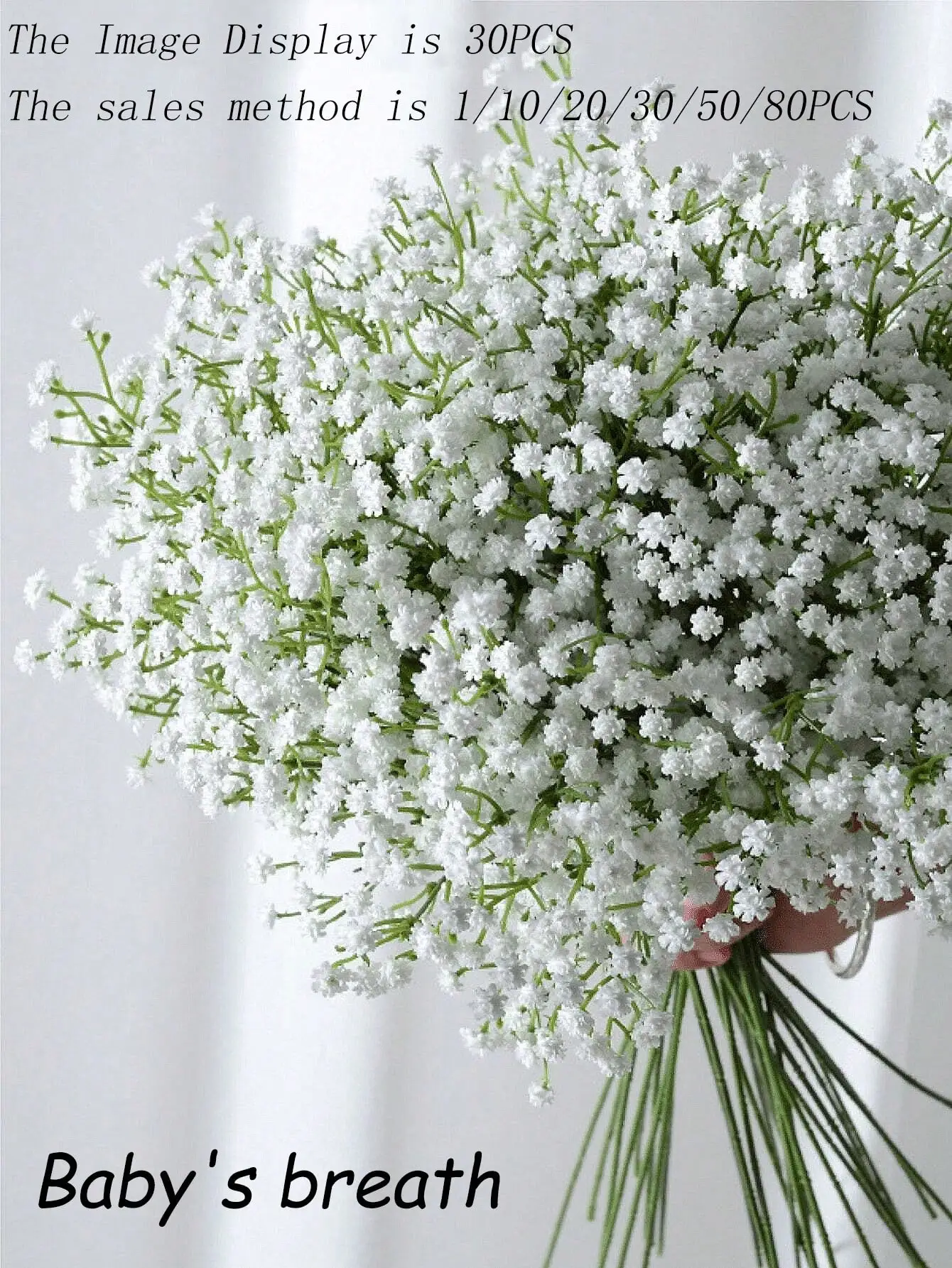 

29cm White Artificial Gypsophila Flowers, Plastic Fake Flowers, Bulk Artificial Gypsophila Bouquet, Suitable For Home Decor, Tab