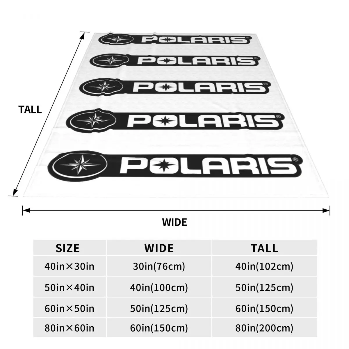 Polaris Logo Blanket Flannel Sofa Throw Blanket Warm for Home Bedroom Outdoor Throws Bedspread Quilt