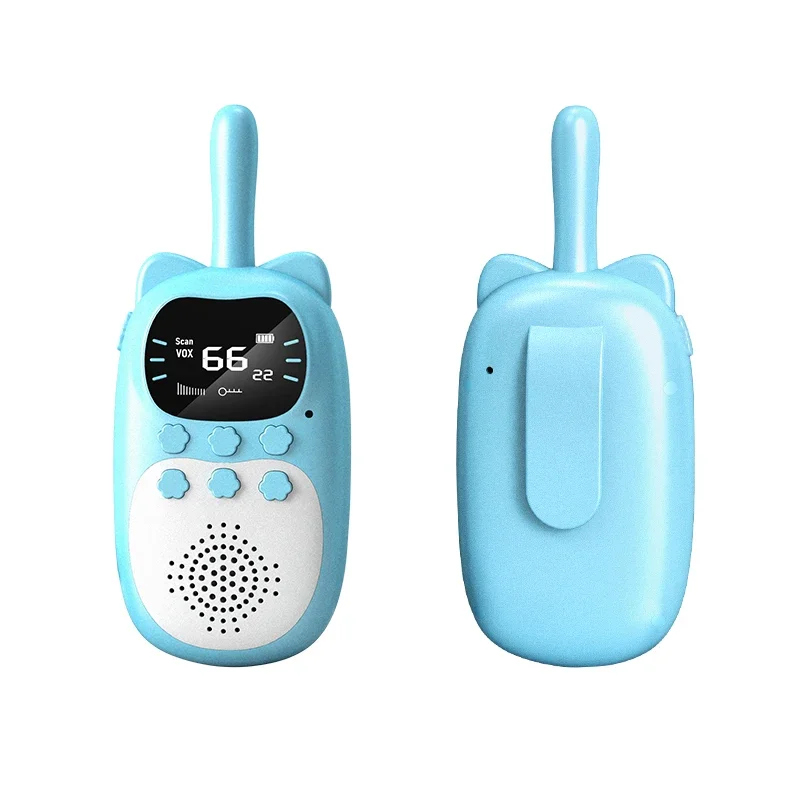 เด็ก Walkie Talkie 2PCS Mini Handheld น่ารักโทรศัพท์ Talkie Walkie กลางแจ้งวิทยุ Transceiver Interphone ของเล่นของขวัญวันเกิด