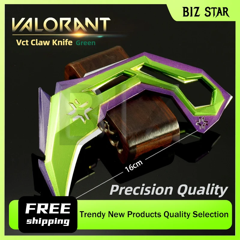 16 cm/6.29 pollici Valorant Melee VCT Artiglio Coltello Modello Armi Gioco Periferico In Metallo Karambit Spada In Acciaio Reale Prop Regali Desktop Giocattoli