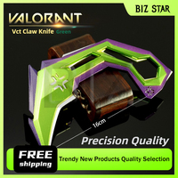 16cm/6.29in Valorant Melee VCT Claw Knife Model Weapons Game Peripheral Metal Karambit Real Steel Sword Prop Desktop Gifts Toys