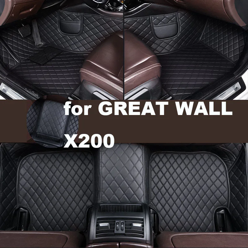 Autohome Car Floor Mats For GREAT WALL X200 2011-2016 Year Upgraded Version Foot Coche Accessories Carpetscustomized